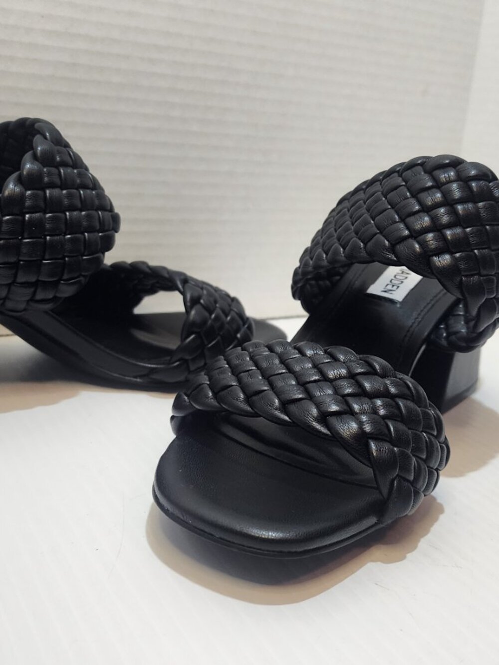 Steve Madden Kenly Heeled Sandals Women’s Size 6.5 Black Excellent Preowned Cond - Picture 4 of 12